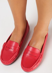 Czerwone buty born2be z płaską podeszwą