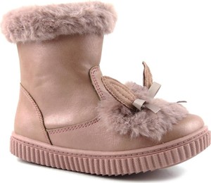 Różowe buty dziecięce zimowe American Club dla dziewczynek