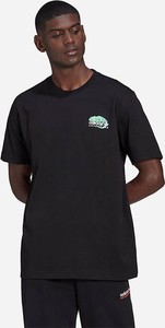 Czarny t-shirt Adidas Originals w sportowym stylu z krótkim rękawem