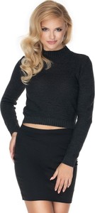 Czarny sweter Peekaboo w stylu casual