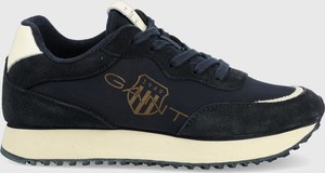 Czarne buty sportowe Gant w sportowym stylu na platformie sznurowane