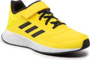 Żółte buty sportowe dziecięce Adidas w sportowym stylu