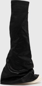 Kozaki Rick Owens z płaską podeszwą w stylu casual