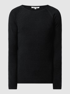 Czarny sweter Review z bawełny z okrągłym dekoltem w stylu casual