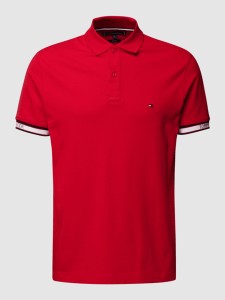 Czerwona koszulka polo Tommy Hilfiger z bawełny