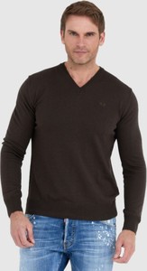 Brązowy sweter La Martina w stylu casual