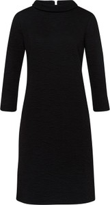 Czarna sukienka More & More w stylu casual z golfem z długim rękawem