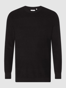 Czarny sweter S.Oliver z bawełny w stylu casual