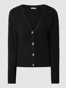 Czarny sweter Pieces z bawełny w stylu casual