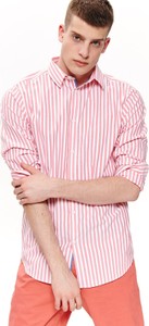 Różowa koszula Top Secret z tkaniny