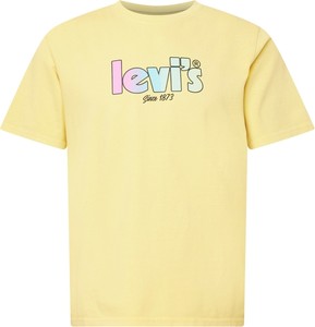 Żółty t-shirt Levis w młodzieżowym stylu