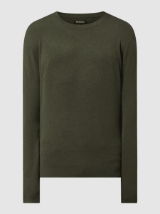 Zielony sweter McNeal w stylu casual z okrągłym dekoltem
