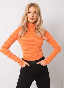 Pomarańczowy sweter Sheandher.pl w stylu casual