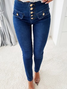 Granatowe jeansy Iwette Fashion