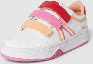 Buty sportowe dziecięce Lacoste na rzepy w paseczki