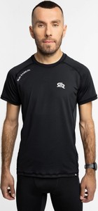 Czarny t-shirt Rough Radical w sportowym stylu z krótkim rękawem