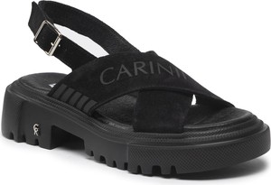 Czarne sandały Carinii