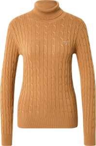 Brązowy sweter Gant z bawełny w stylu casual