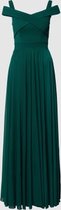 Zielona sukienka Troyden Collection z dekoltem w kształcie litery v