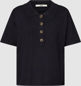 Czarna bluzka Esprit z krótkim rękawem