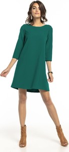 Zielona sukienka Tessita z długim rękawem w stylu casual