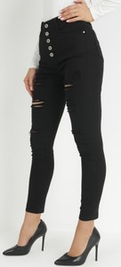 Czarne jeansy born2be w stylu casual