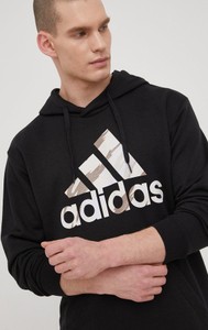 Czarna bluza Adidas w sportowym stylu z nadrukiem
