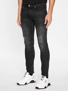 Czarne jeansy Versace Jeans w street stylu