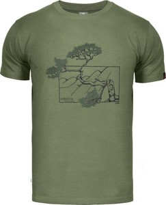 Zielony t-shirt Alpinus z nadrukiem