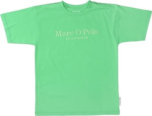 Zielona koszulka dziecięca Marc O'Polo z bawełny