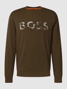 Brązowa bluza Hugo Boss w młodzieżowym stylu z bawełny