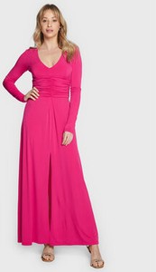 Różowa sukienka Blugirl Blumarine z długim rękawem
