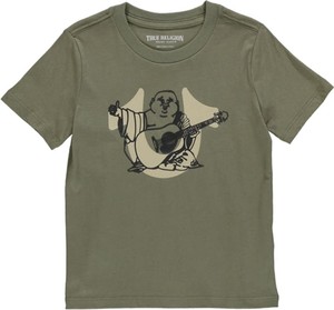Zielona koszulka dziecięca True Religion z bawełny dla chłopców
