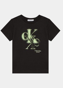 Czarna koszulka dziecięca Calvin Klein z jeansu dla chłopców