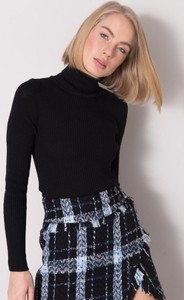 Czarny sweter By Sally Fashion w stylu casual z bawełny