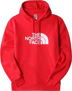 Czerwona bluza The North Face w młodzieżowym stylu