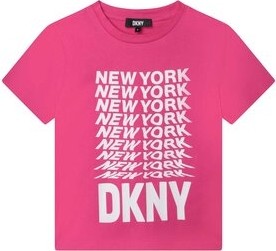 Różowa bluzka dziecięca DKNY