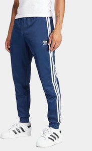 Niebieskie spodnie Adidas z dresówki