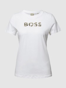T-shirt Hugo Boss z okrągłym dekoltem z bawełny w młodzieżowym stylu