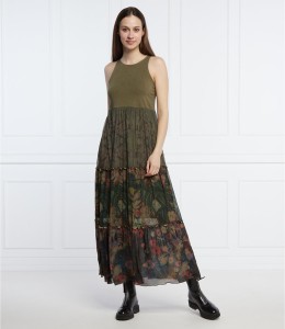 Sukienka Desigual z okrągłym dekoltem w stylu casual bez rękawów