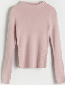 Różowy sweter Reserved z dzianiny