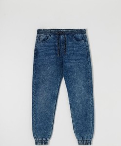 Niebieskie jeansy Sinsay z tkaniny w stylu casual