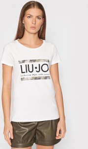T-shirt Liu-Jo z okrągłym dekoltem z krótkim rękawem