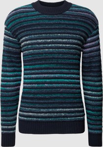 Sweter Hugo Boss z okrągłym dekoltem z bawełny