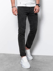 Czarne spodnie Ombre w stylu casual z jeansu