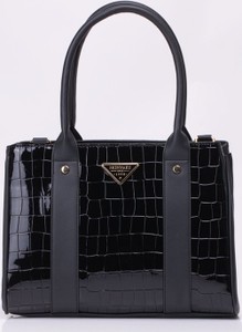Czarna torebka Monnari w stylu glamour duża matowa