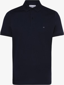 Niebieski t-shirt Calvin Klein z krótkim rękawem w stylu casual z dżerseju
