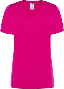 Różowa bluzka JK Collection z bawełny z krótkim rękawem