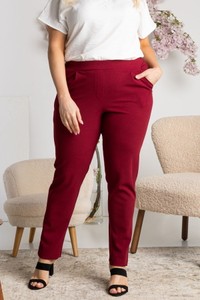Czerwone spodnie KARKO z tkaniny