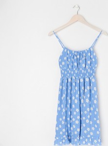 Niebieska sukienka Sinsay mini na ramiączkach w stylu casual